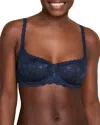 Cosabella Never Say Never Lace Balconette Bra In Navy Blue