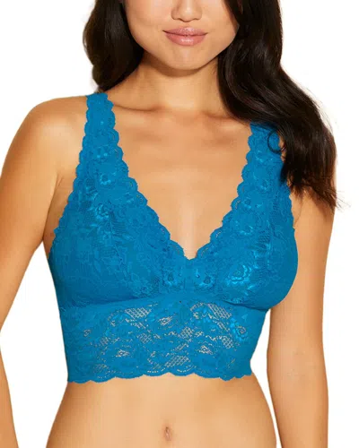 Cosabella Never Say Never Plungie Longline Bralette In Blue