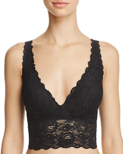 Cosabella Never Say Never Plungie Longline Bralette In Black