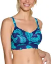 Cosabella Never Say Never Printed Curvy Sweetie Bralette In Green