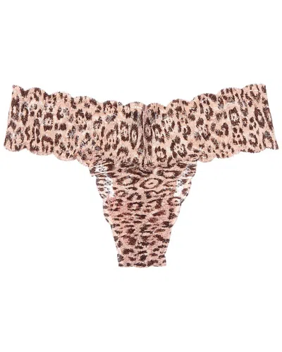 Cosabella Never Say Never Printed Cutie Thong In Brown