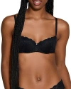 Cosabella Never Say Never Lace Underwire Push-up Bra In Black
