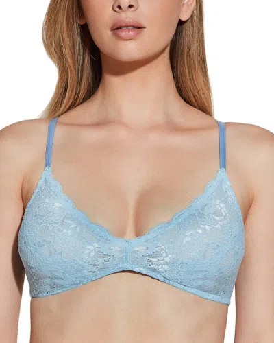 Cosabella Never Say Never Triangle Bralette In Blue