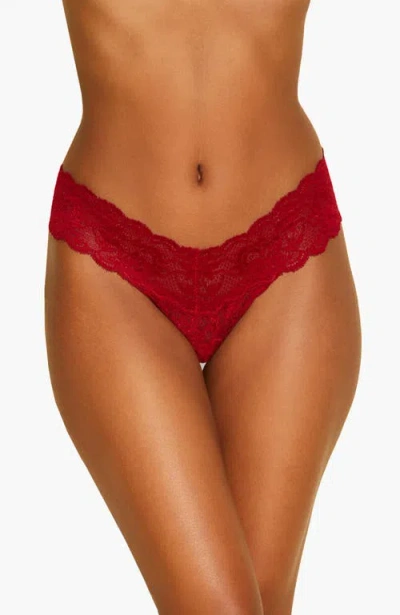 Cosabella Nsn Cutie Low Rise Thong In Red