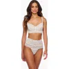 Cosabella Nsn High Waisted Thong In White