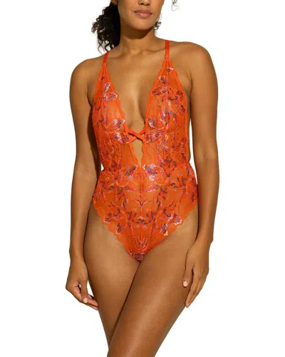 Cosabella Paradiso Plunge Teddy In Orange