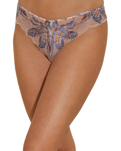 Cosabella Paradiso Floral Lace Thong In Pink Lilly