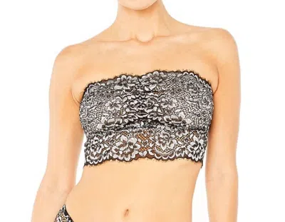 Cosabella Pret-a-porter Lace Bandeau In Black/stone