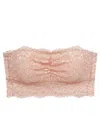 Cosabella Pret-a-porter Lace Bandeau In Rose Dawn/pink Passion In Multi