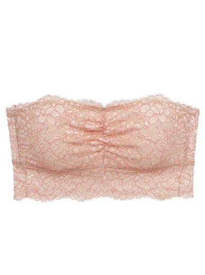 Cosabella Pret-a-porter Lace Bandeau In Rose Dawn/pink Passion In Multi