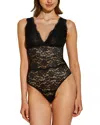 Cosabella Never Say Never Plunging Teddy Bodysuit In Black