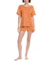 Cosabella Rd Trip Ss Top Boxr In Bag In Orange