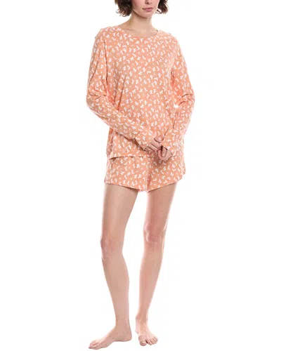 Cosabella Road Trip 2pc Top & Boxer Set In Bag In Orange