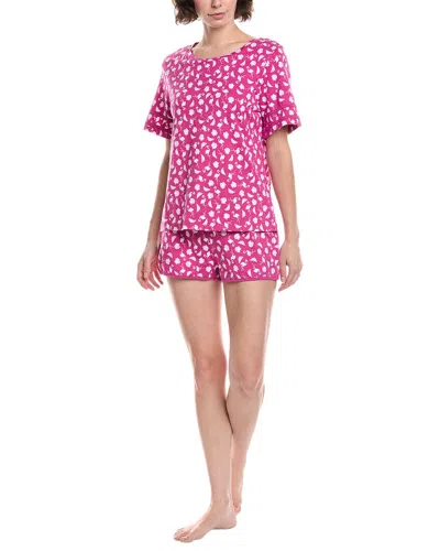 Cosabella Road Trip 2pc Top & Boxer Set In Bag In Pink