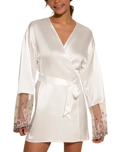 Cosabella Sanika Silk Robe In Beige