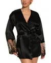 Cosabella Sanika Silk Robe In Black