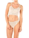 Shop Cosabella Savona Lowrider Thong Panty In Mandorla/moon Ivory In Multi