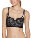 Cosabella Sicilia Longline Bralette Underwire Lace Bra In Black