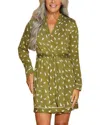 Cosabella Ski Trip Print Robe In Green