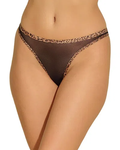 Cosabella Soire Confidence Leopard Classic Thong In Black