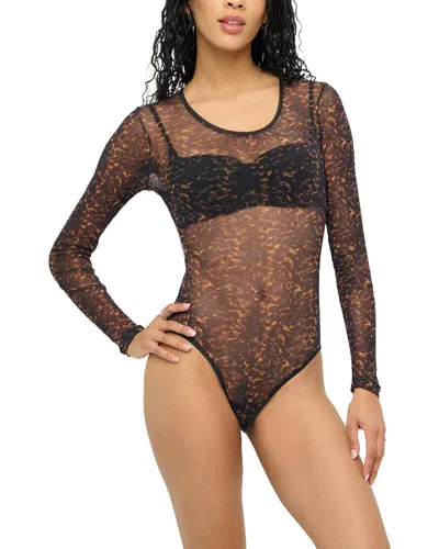 Cosabella Soire Confidence Printed Teddy In Black