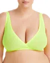Cosabella Soire Curvy Wireless Bralette In Neon Yellow