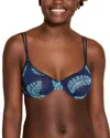 Cosabella Soiree Confidence Printed Molded Bra In Green