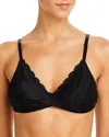 Cosabella Wireless Lace Triangle Bralette In Black