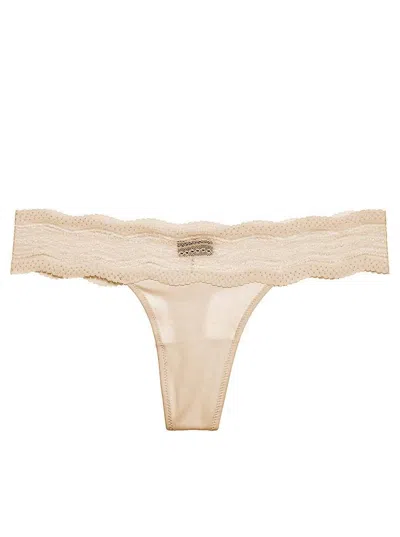 Cosabella Women's Dolce Thong Panty In Blush In Gold