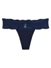 Cosabella Women's Dolce Thong Panty In Navy Blue In Blue