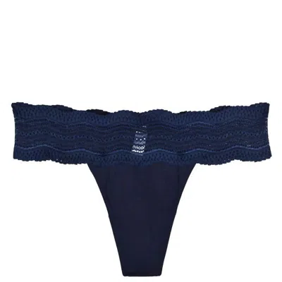 COSABELLA WOMEN'S DOLCE THONG PANTY IN NAVY BLUE