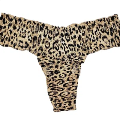 Cosabella Women's Low Rise Thong Panty In Se/black Animal In Multi