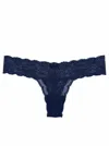 Cosabella Women's Never Say Never Cutie Thong Panty In Navy Blue In Blue