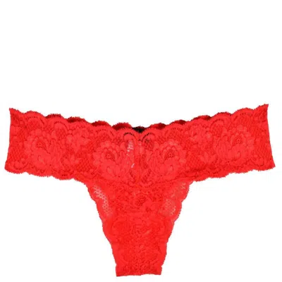 Cosabella Women's Never Say Never Cutie Thong Panty In Rossetto In Red