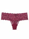 COSABELLA WOMEN'S NEVER SAY NEVER PRINTED COMFIE THONG PANTY IN VICTORIAN PINK/ANIMAL