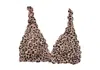 Cosabella Women's Never Say Never Printed Triangle Bralette In Mandorla Uno/animal In Beige