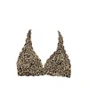 Cosabella Women's Never Say Never Printed Triangle Bralette In Se/black Animal In Black