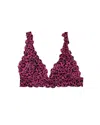 Cosabella Women's Never Say Never Printed Triangle Bralette In Victorian Pink/ Animal In Pink