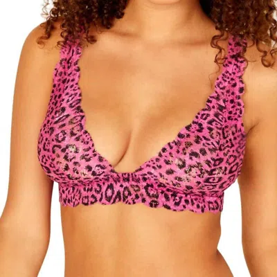 Cosabella Women's Never Say Never Printed Triangle Bralette In Pink