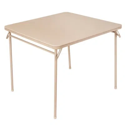 Cosco 34" Square Vinyl Top Folding Card Table In Antique