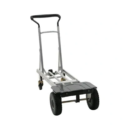 Cosco 3-in-1 Folding Series Hand Truck/cart/platform Cart With Flat-free Wheels In Silver