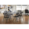 Cosco 6 Ft. Fold-in-half Banquet Table With Handle In Gray