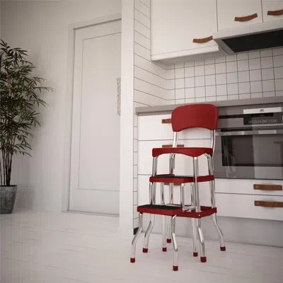Cosco Retro 24" Bar Stool In Red
