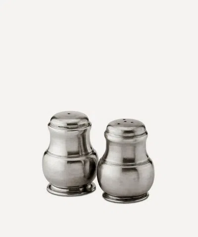 Cosi Tabellini Arcadia Salt And Pepper Shaker Set In Silver