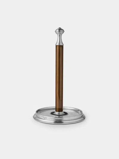 Cosi Tabellini Bassano Pewter Kitchen Towel Holder In Silver