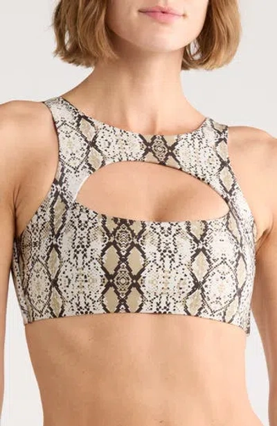 Cosita Linda Cutout Longline Bikini Top In White