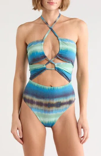 Cosita Linda Cutout One-piece Swimsuit In Blue