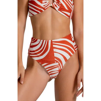 Cosita Linda High Waist Bikini Bottoms In Brown
