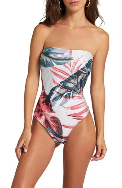 Cosita Linda Ruched One-piece Swimsuit In Multi