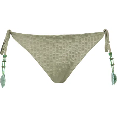 Cosita Linda Side Tie Bikini Bottoms In Green